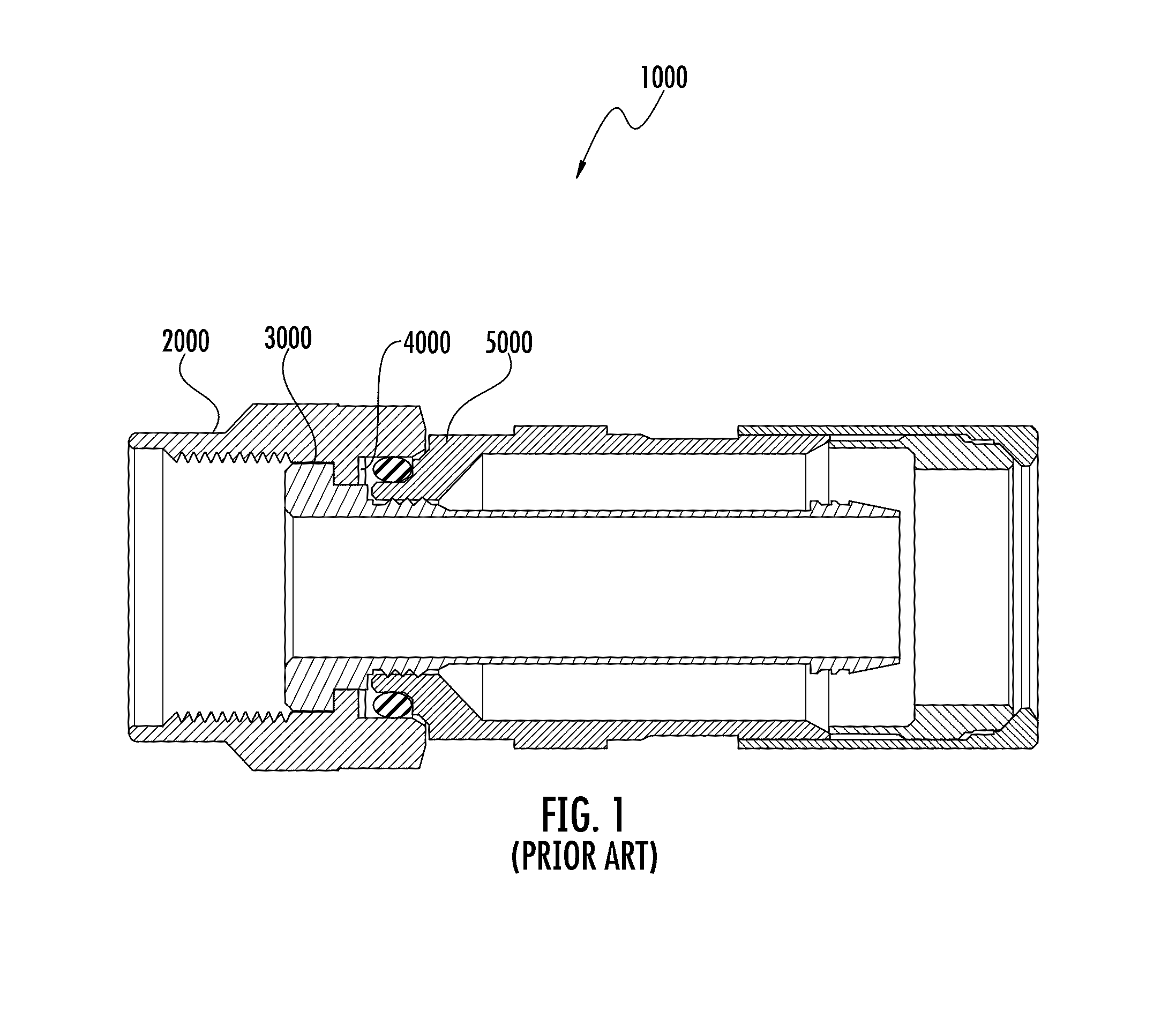 Coaxial cable connector with integral continuity contacting portion