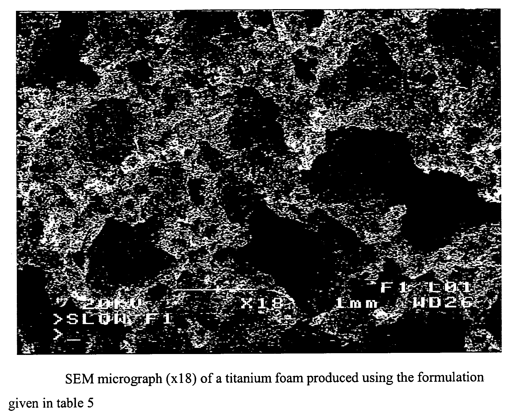 Method of making open cell material