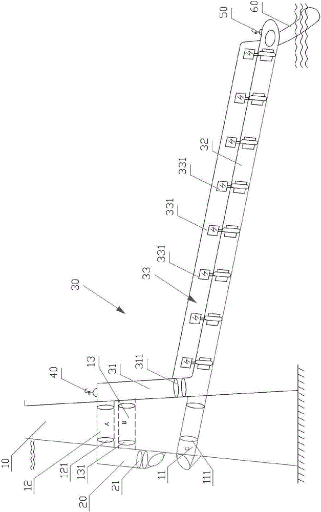 Siphon hydroelectric generation system for high dam hydropower station