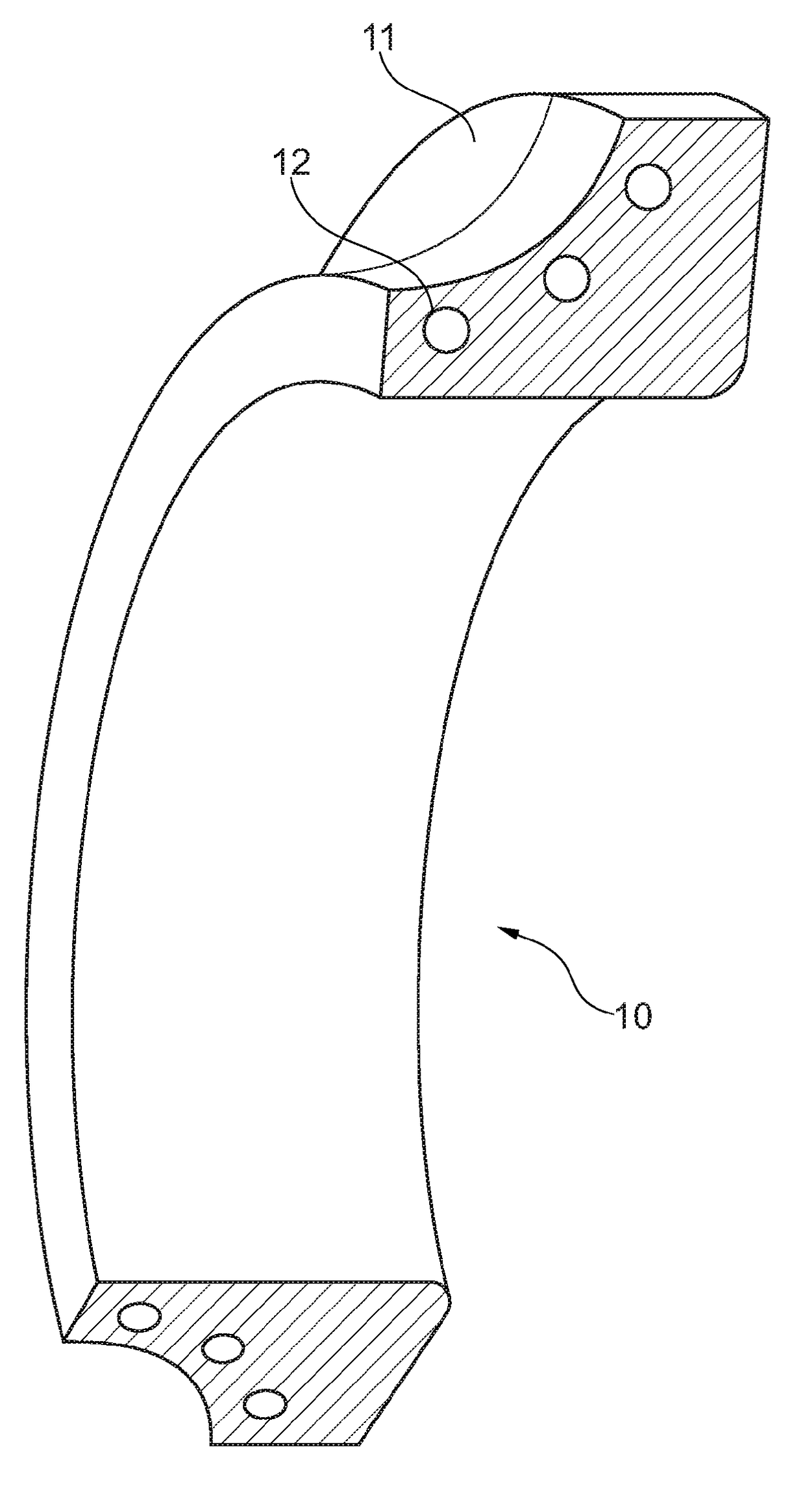 Bearing ring and layer by layer method for manufacturing a bearing ring