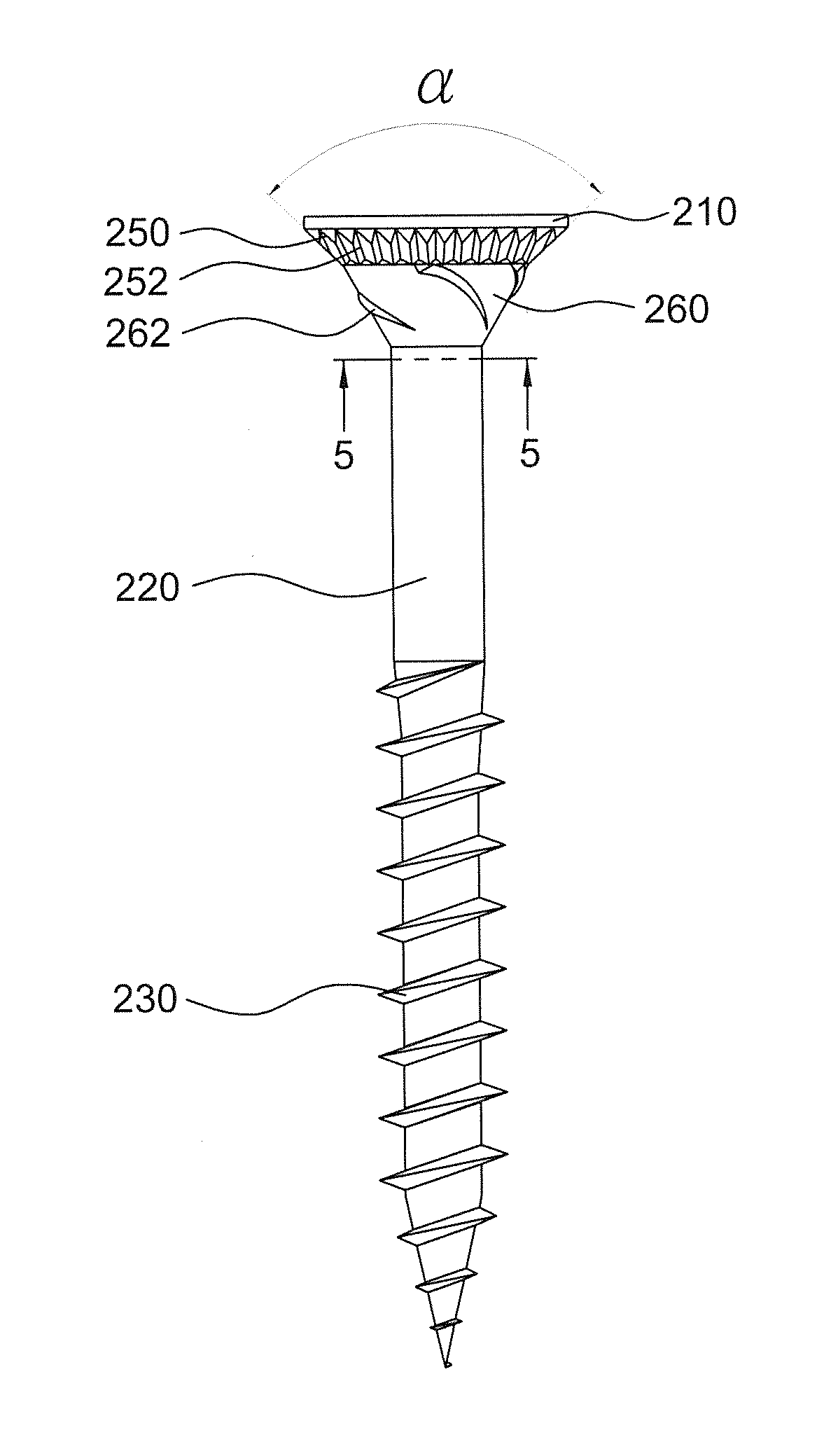 Screw for avoiding cracks and burrs