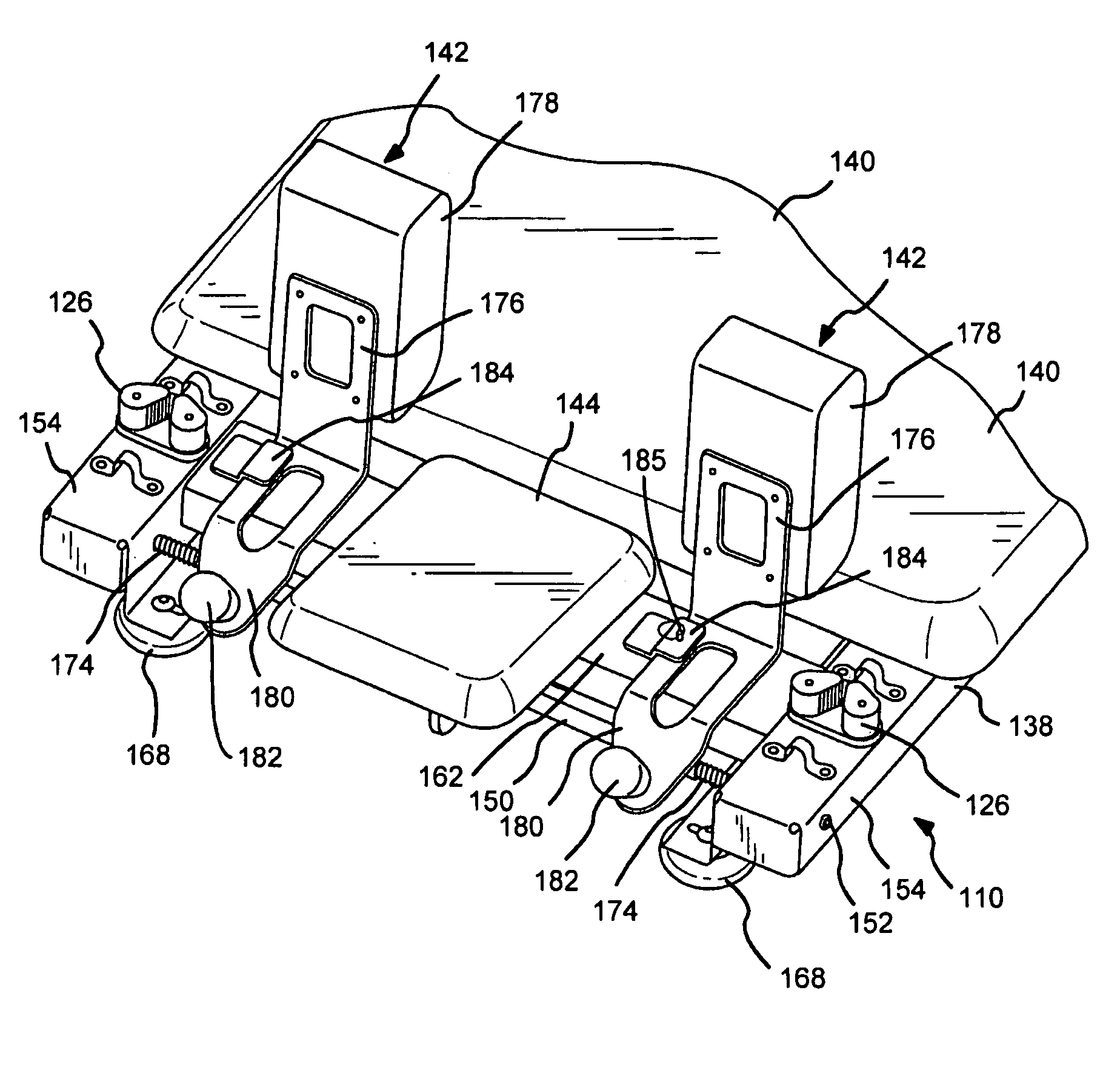 Carriage for a collapsible reformer exercise apparatus