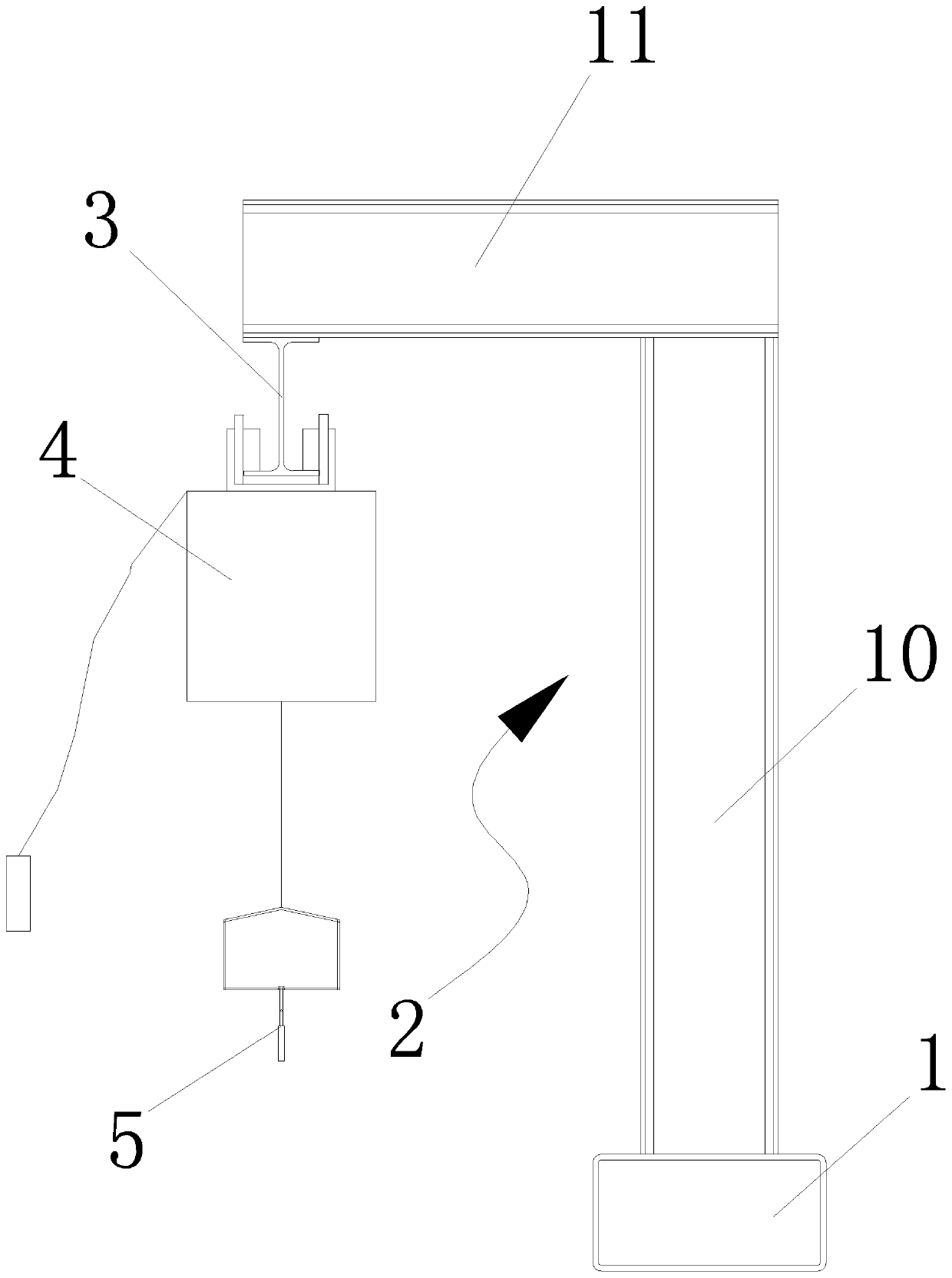 Track-type heightening frame device for heightening construction of pier body steel bars and heightening method of track-type heightening device