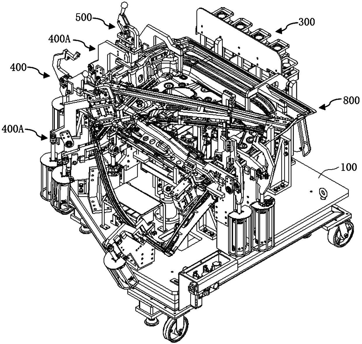 Turning positioning mechanism for upper positioning of automobile welding hole and turning positioning mechanism for lower positioning of automobile welding hole