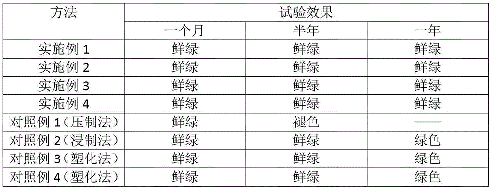 Preparation method of plant plasticized specimen