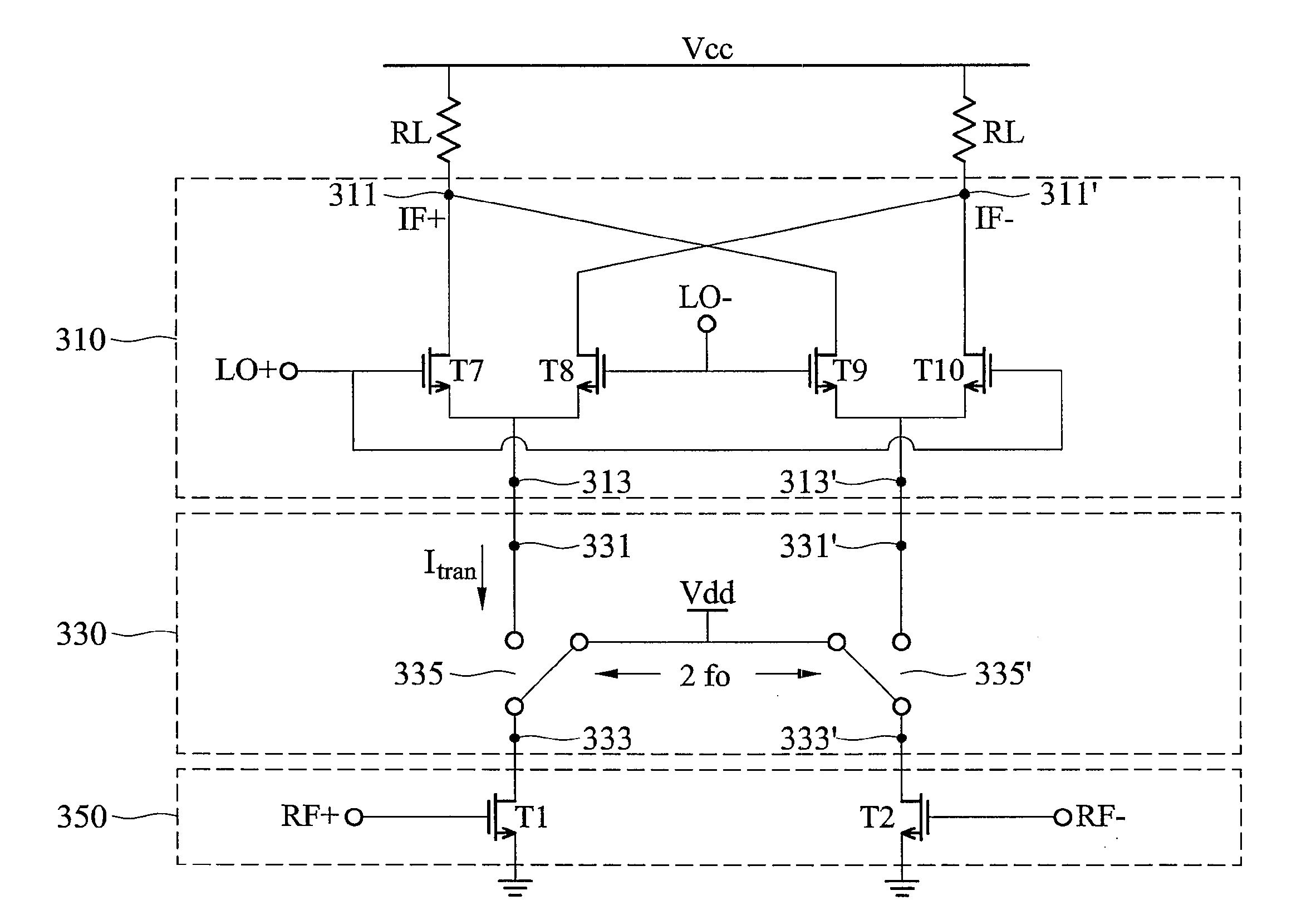 Dynamic current steering mixer