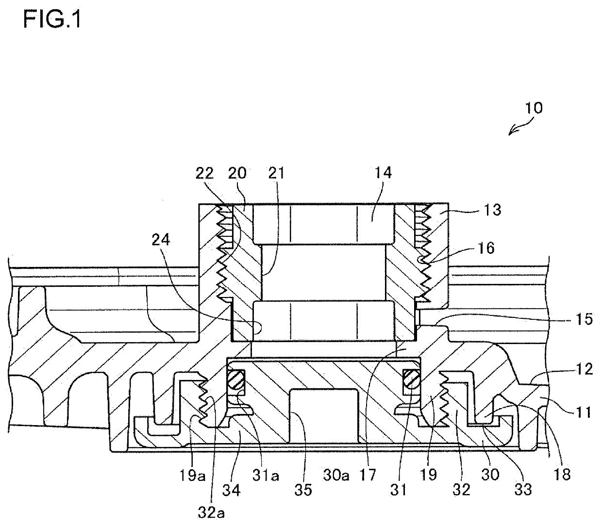 Lubricating oil discharge and filling structure