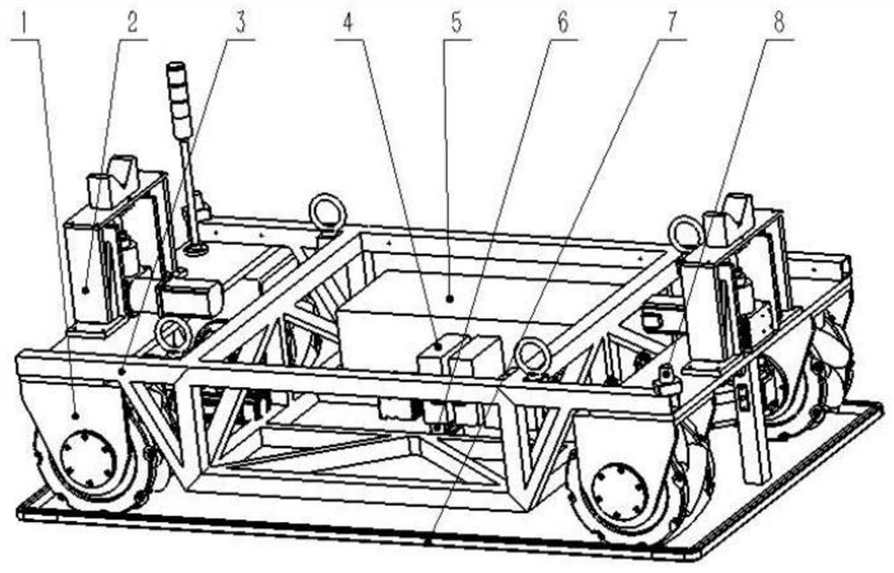 An agv handling robot for copper foil reel delivery