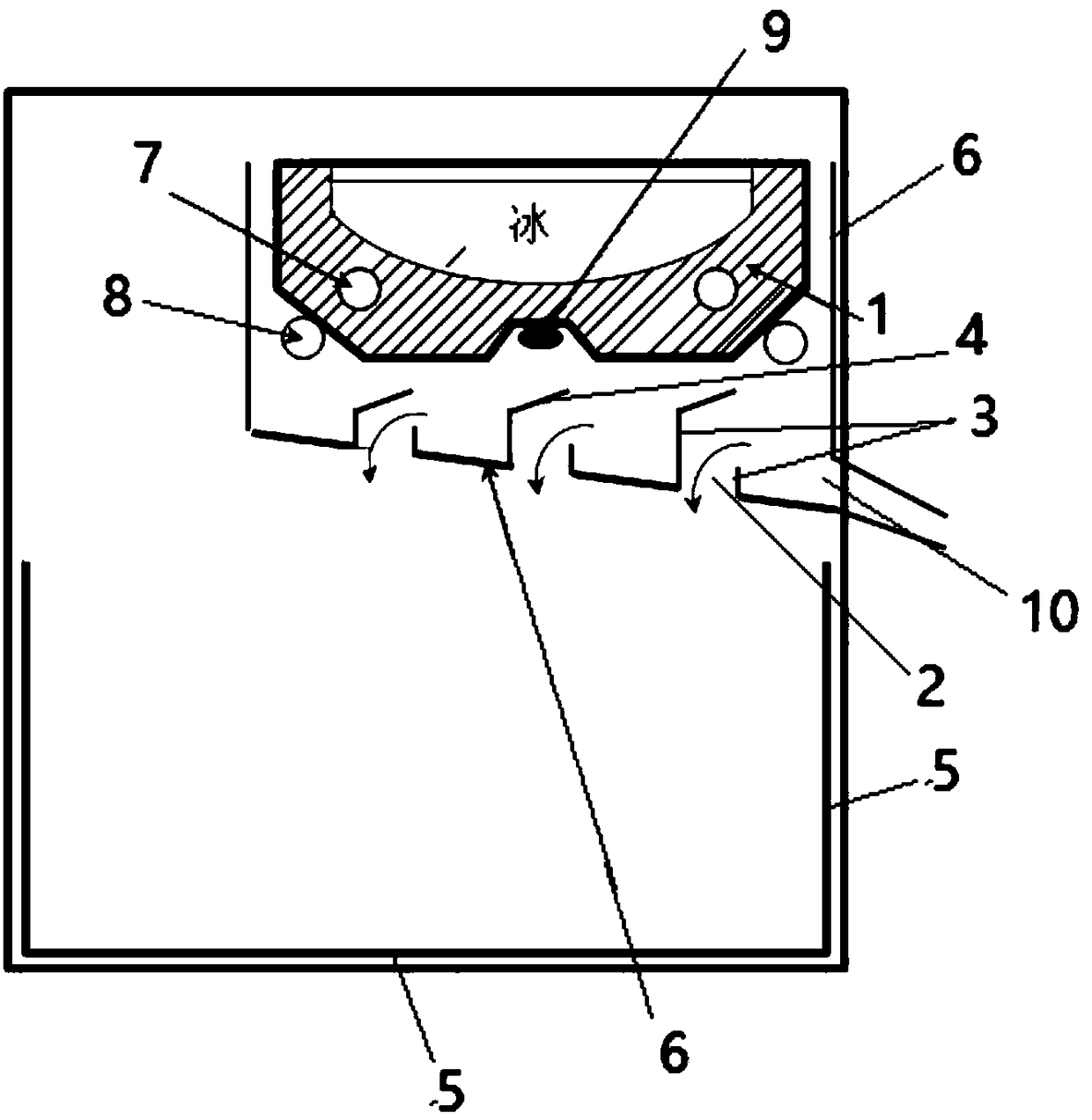 Water pan and ice machine for ice-making refrigerator and refrigerator containing same