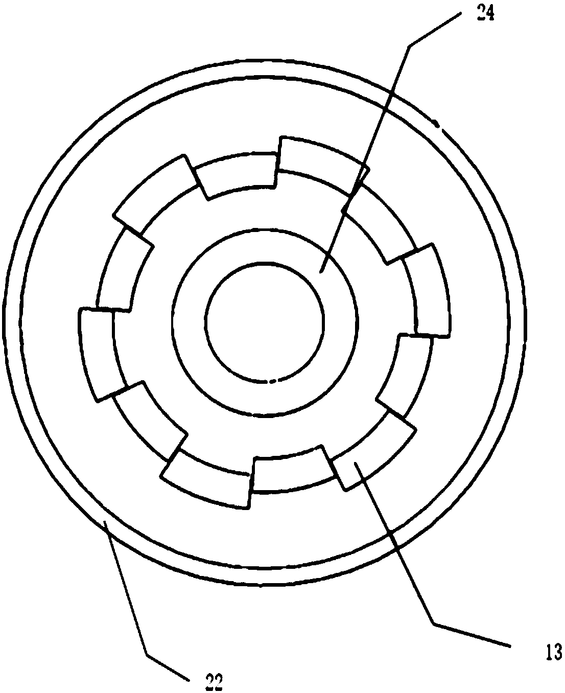 Magnetic levitation gravity compensator with alternately arranged stator magnets