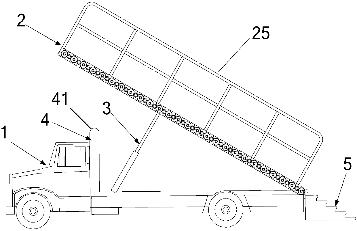 Airport in-vehicle staircase