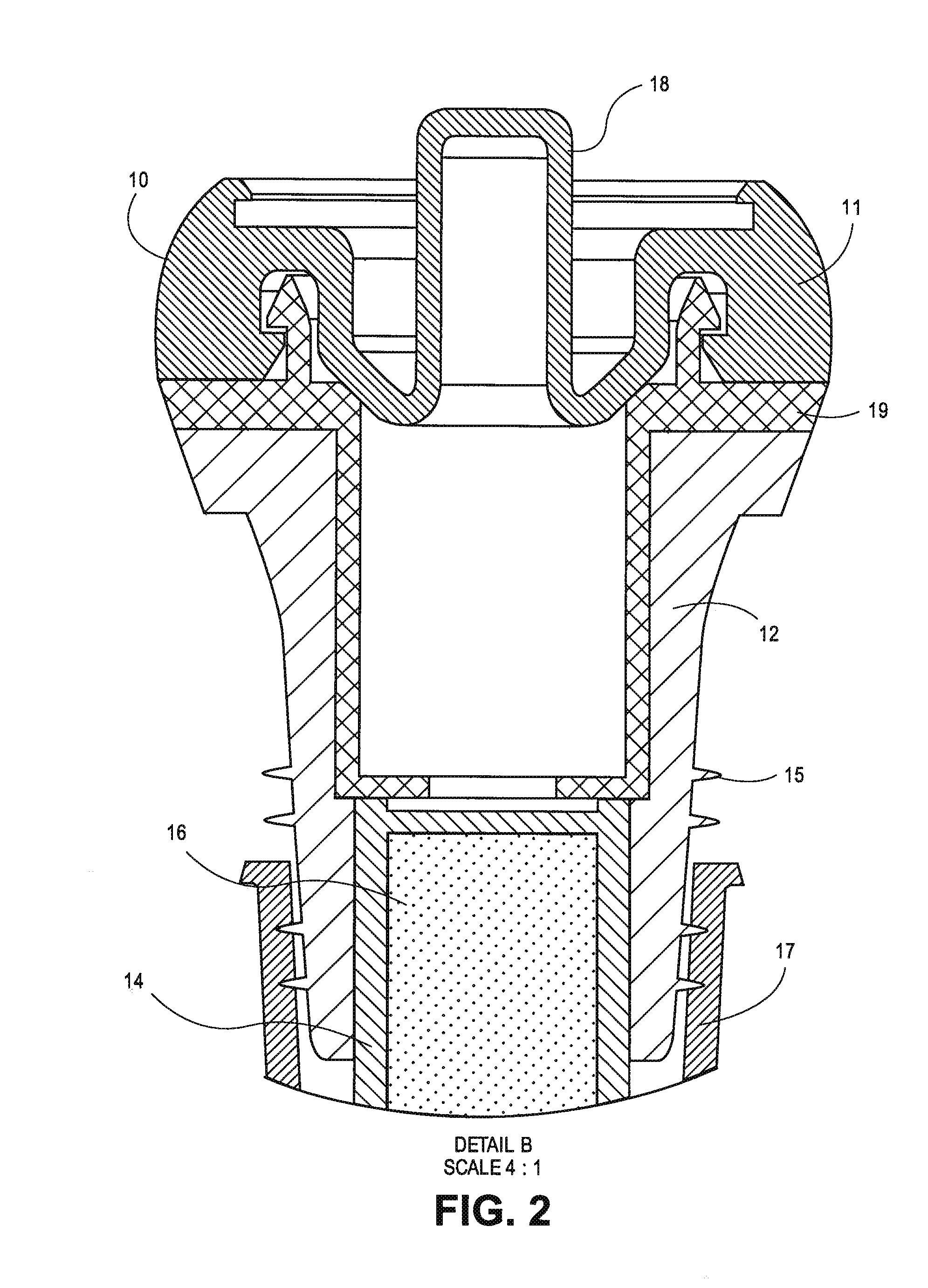 Reusable closure with vent