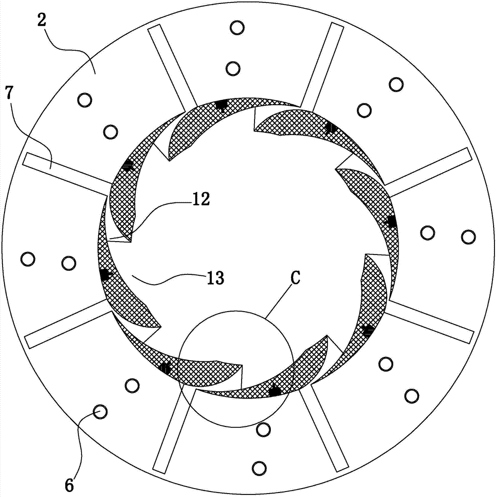 Algal reef with sediment self-cleaning function