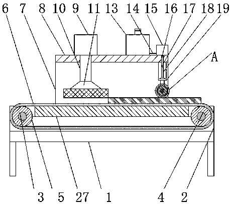 Efficient gluing device for plywoods