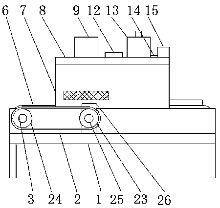 Efficient gluing device for plywoods