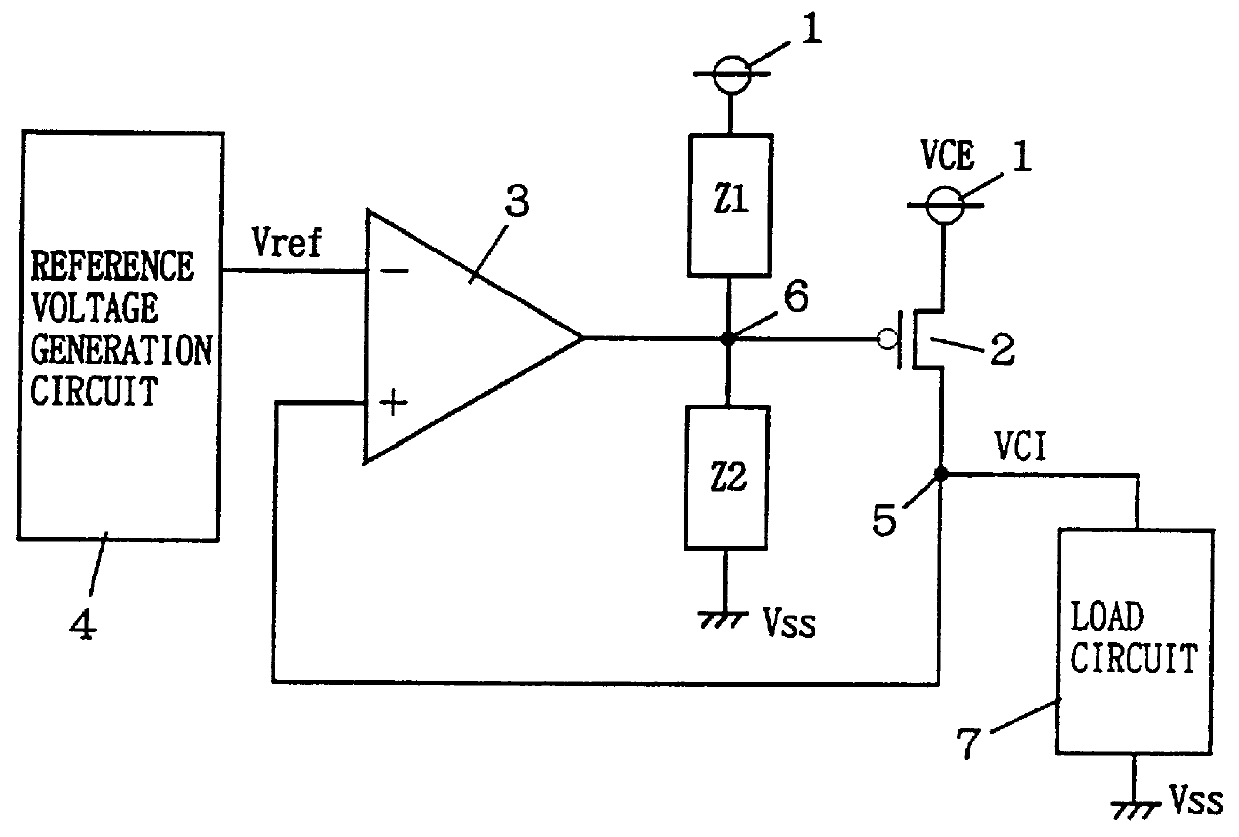 Semiconductor memory device with a voltage down converter stably generating an internal down-converted voltage