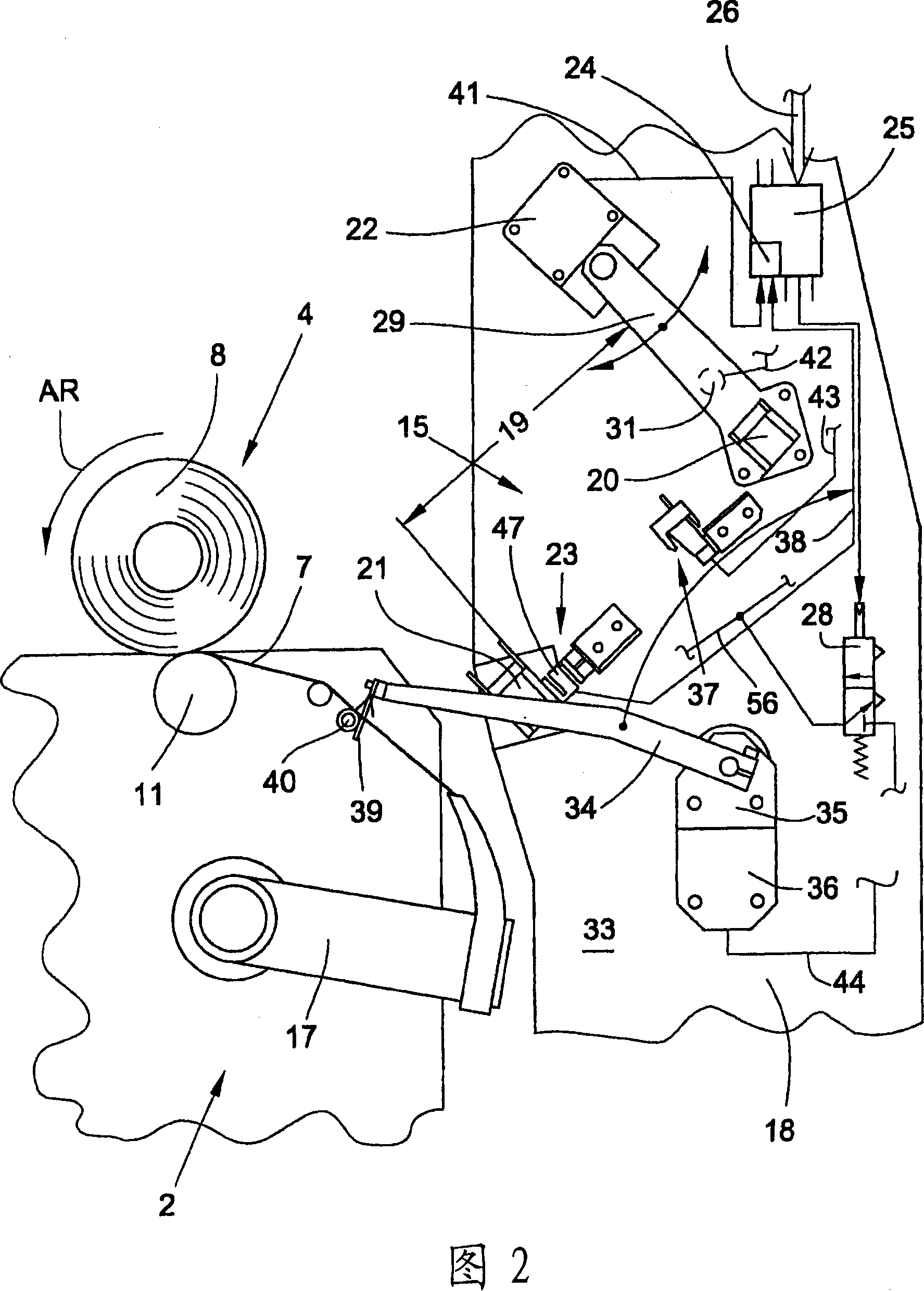 Textile machine that produces cross-wound bobbins