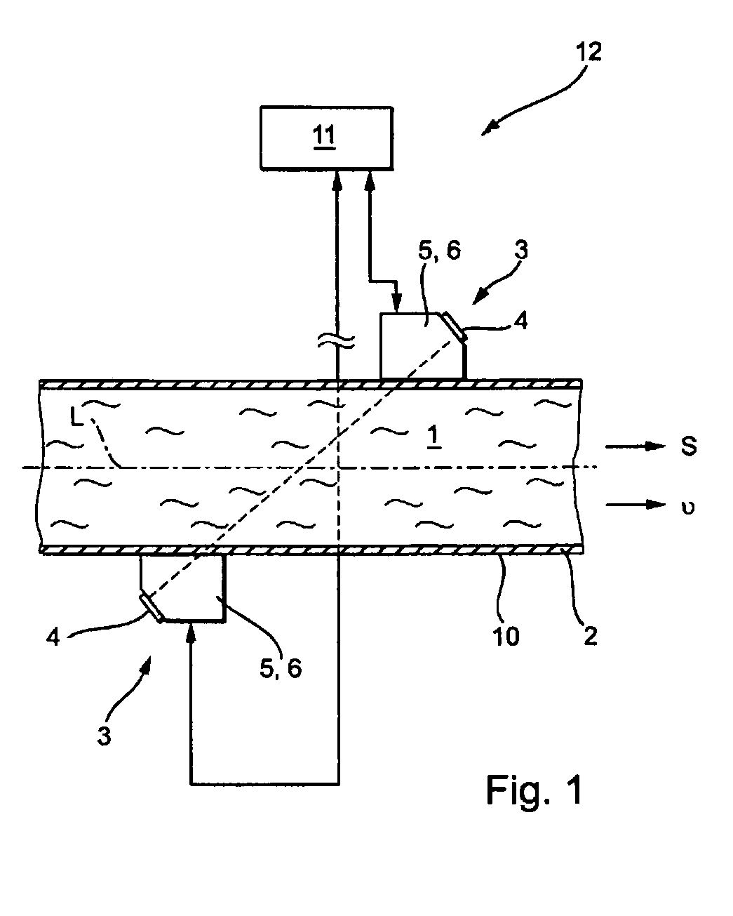 Flow monitoring apparatus having an ultrasonic sensor with a coupling adapter having securing mechanism