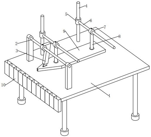 Turnover tongue shearing device of plastic winding drum turnover tongue device