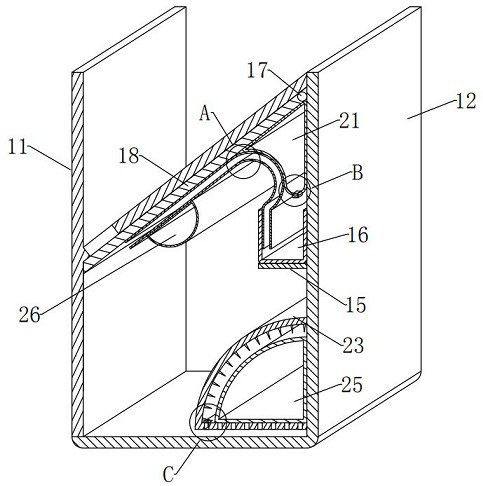 Turnover tongue shearing device of plastic winding drum turnover tongue device