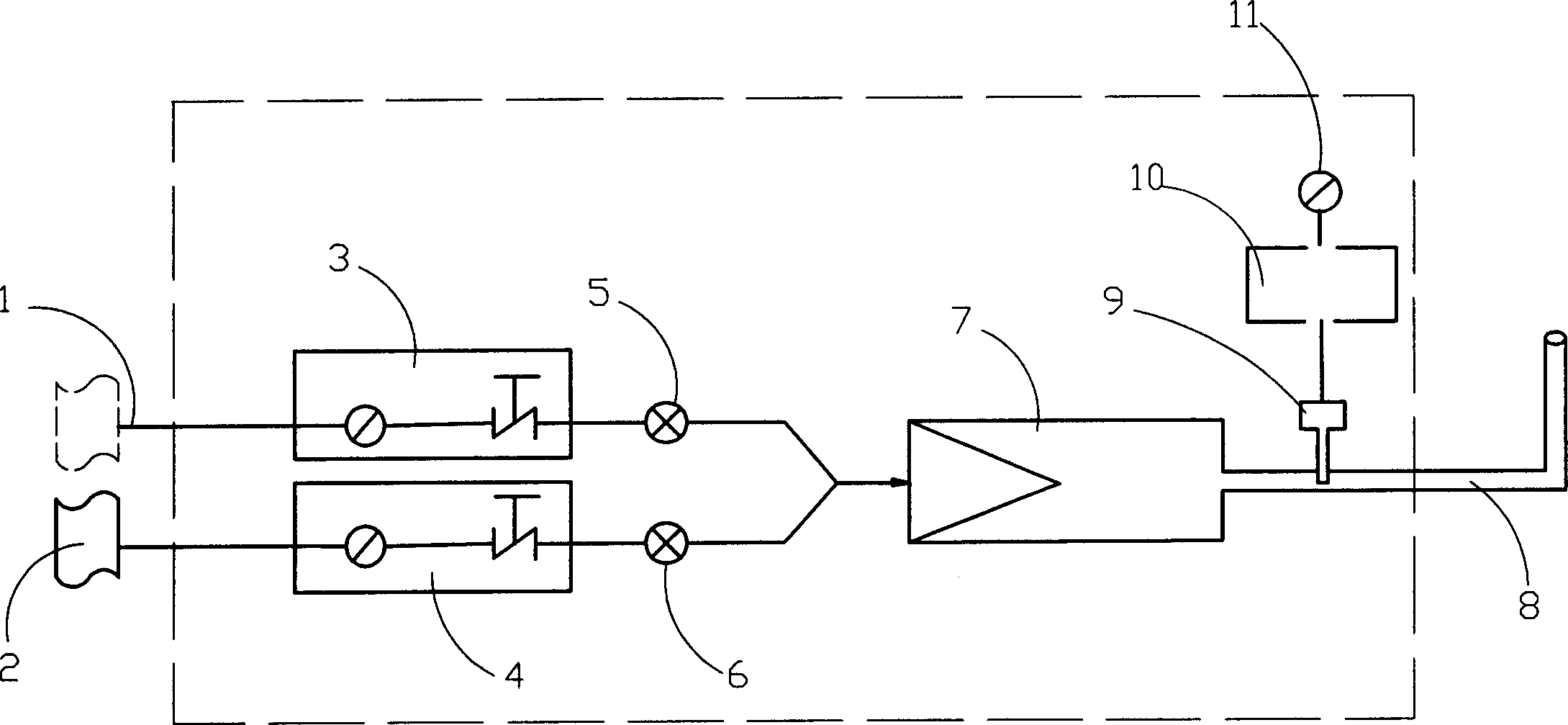 Combustion type gas heat value measuring method and heat value meter thereof