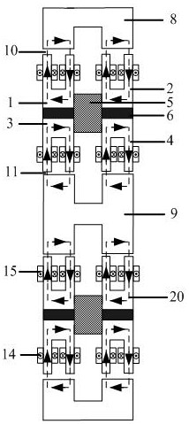 Six-suspension-pole internal and external double-rotor type magnetic suspension slice switch reluctance motor