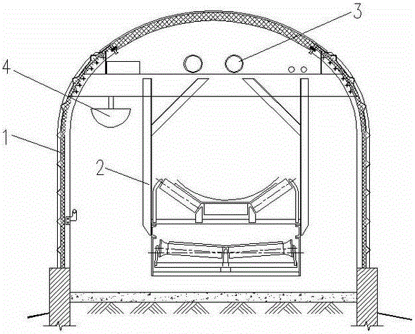 Insulated corridor type conveyer machine