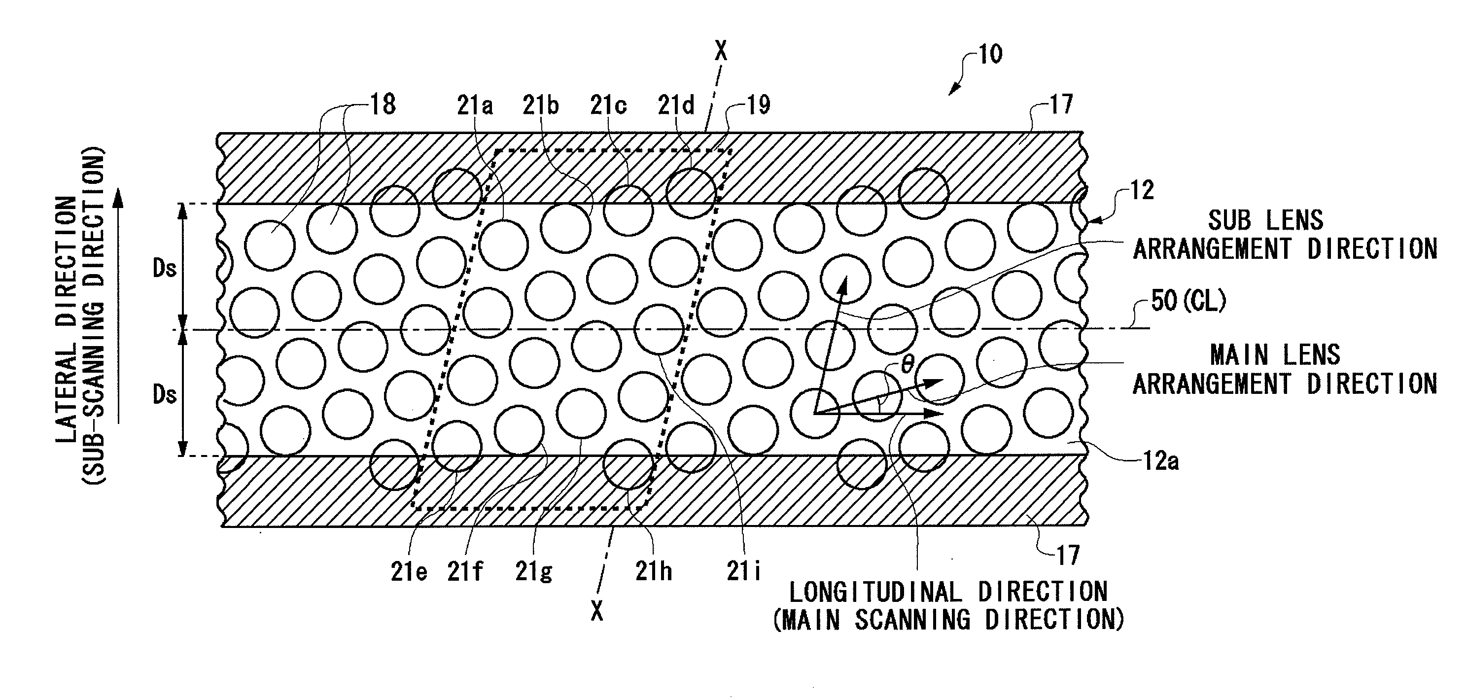 Erecting equal-magnification lens array plate