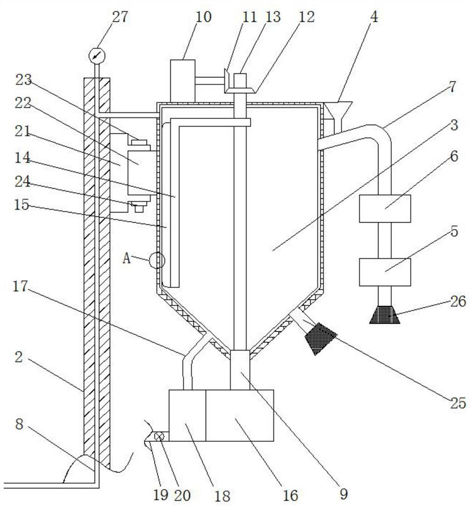 Device for disinfecting doxycycline hydrochloride soluble powder before filling