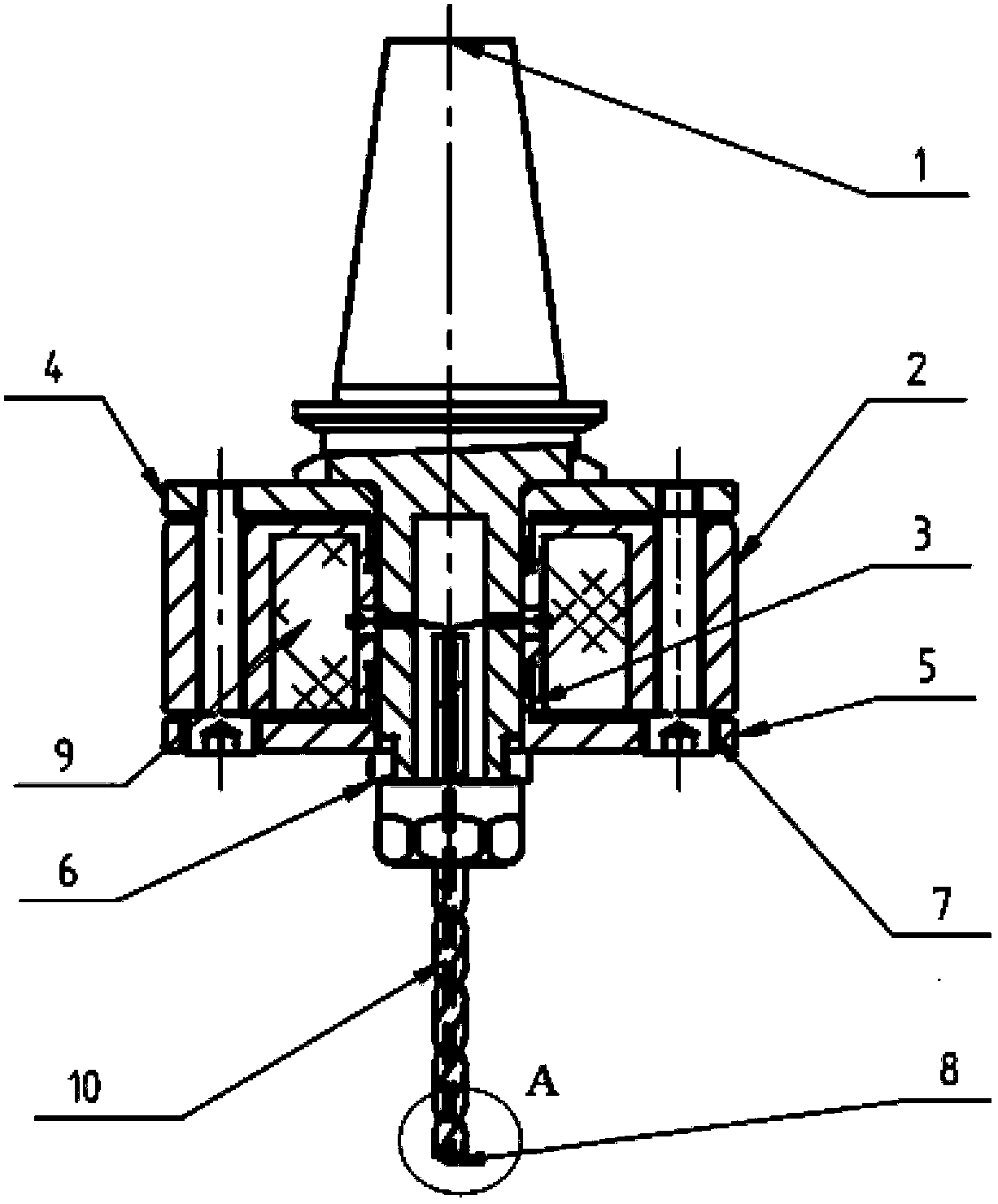 Cutting temperature monitoring device for high-speed drilling process