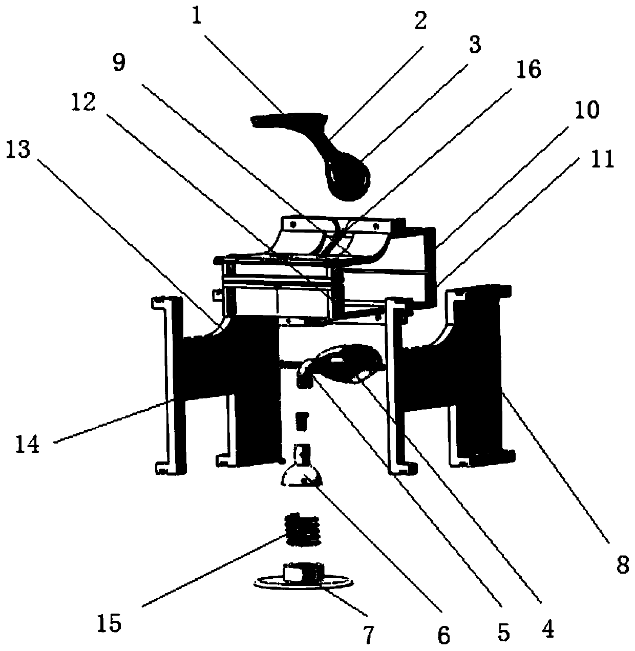 Shock absorber with bionic ossicular chain structure