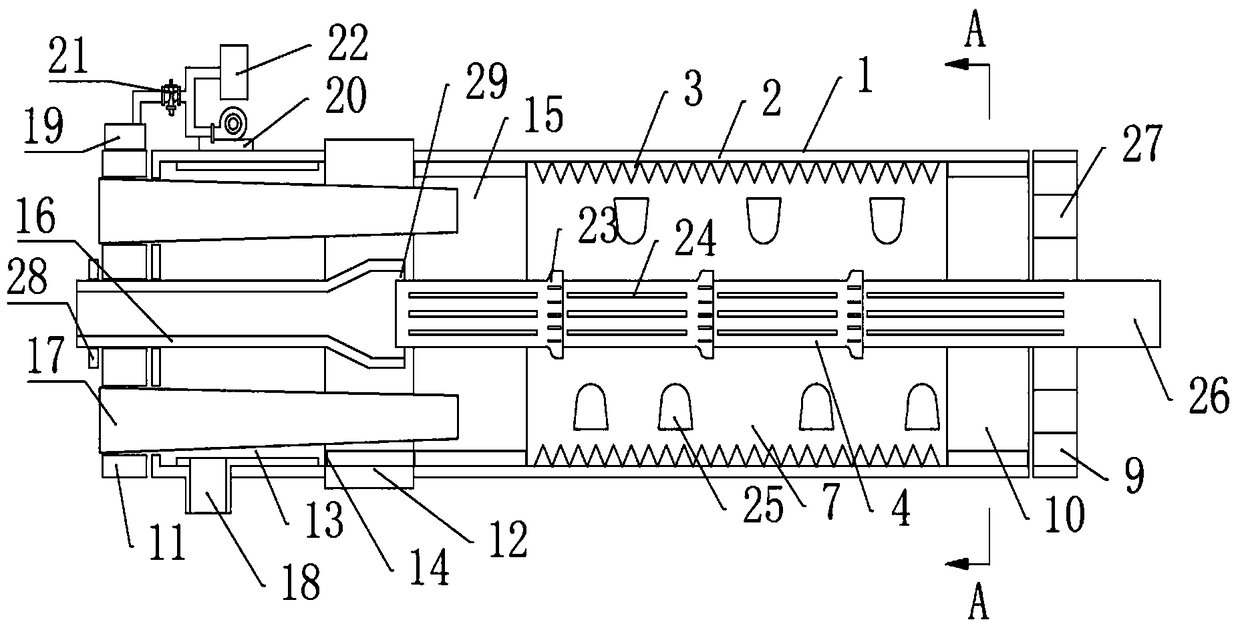 Industrial firing rotary kiln with kiln-in-kiln structure