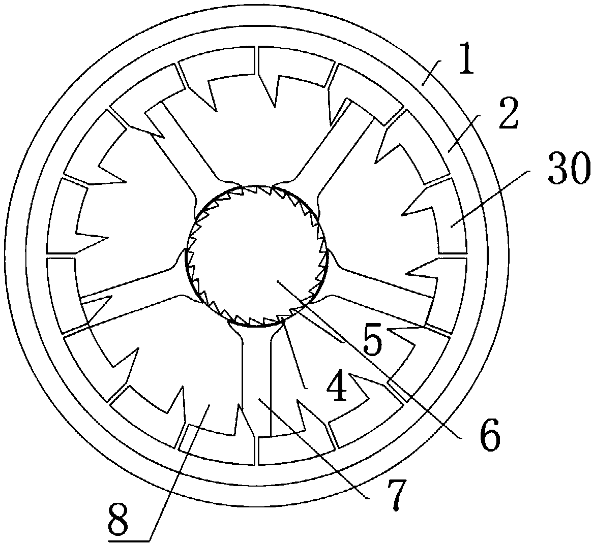 Industrial firing rotary kiln with kiln-in-kiln structure