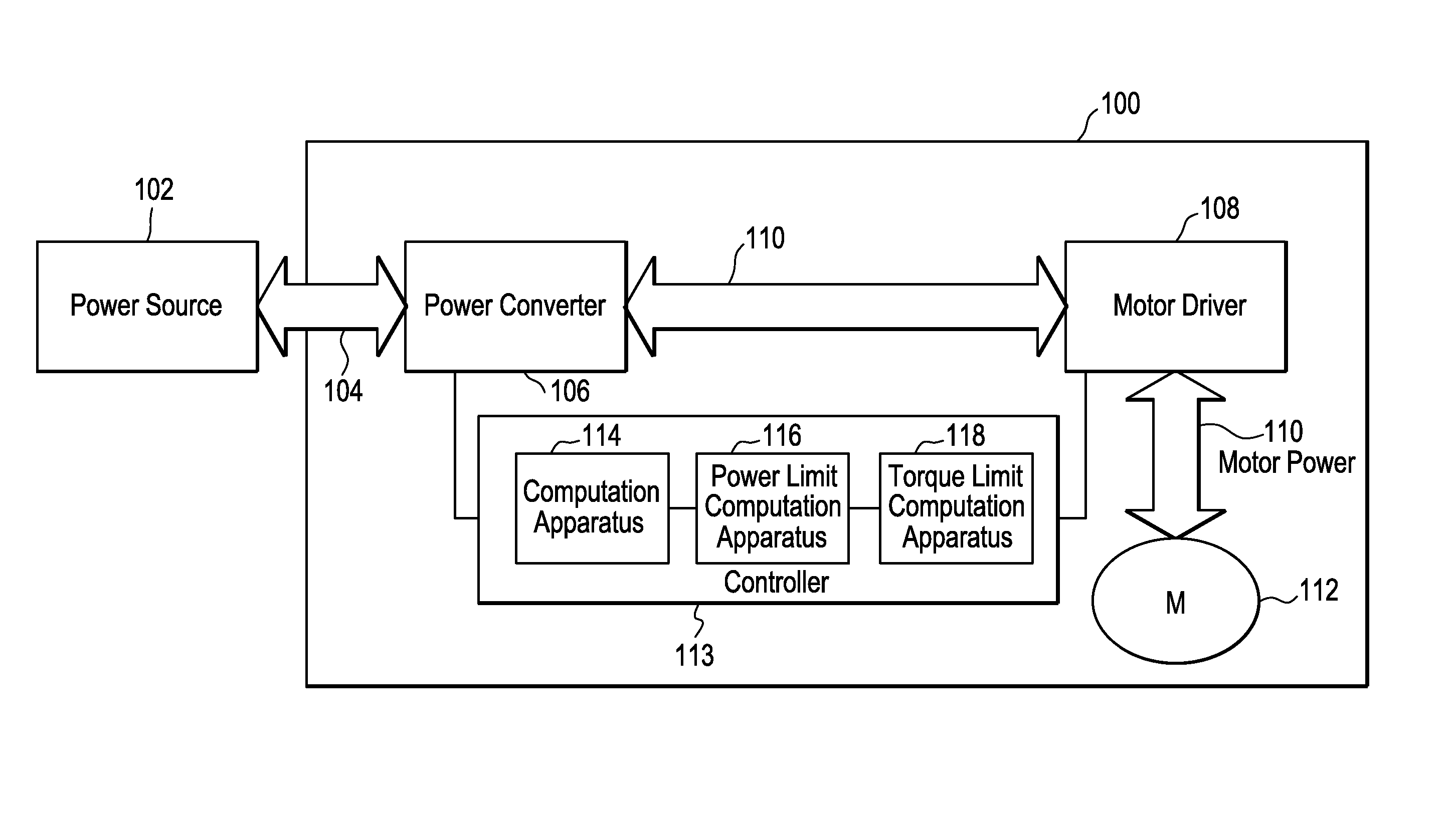 Power control on a multi-motion electric drive system