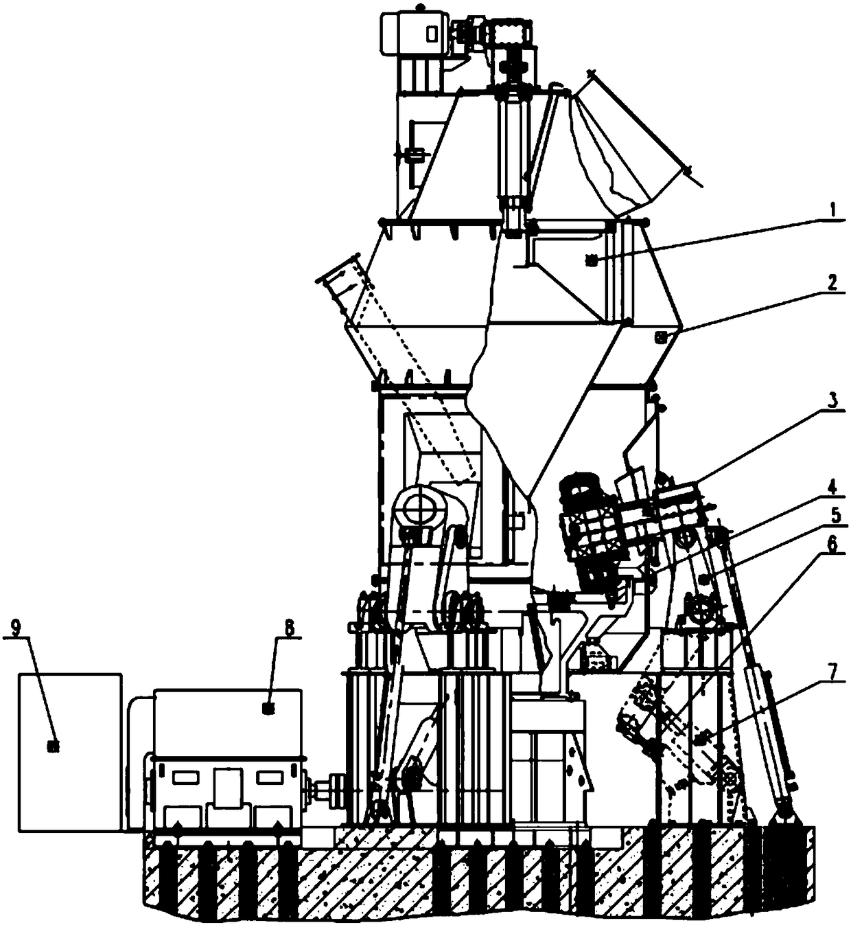 Intelligent vertical grinding mill having remote monitoring function