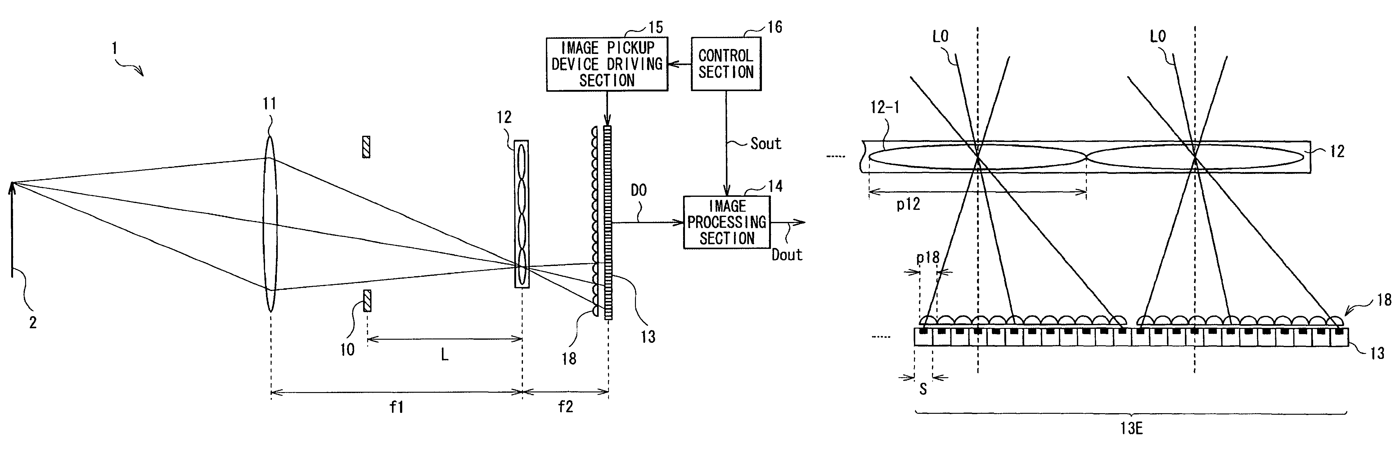 Image pickup apparatus having a microlens array