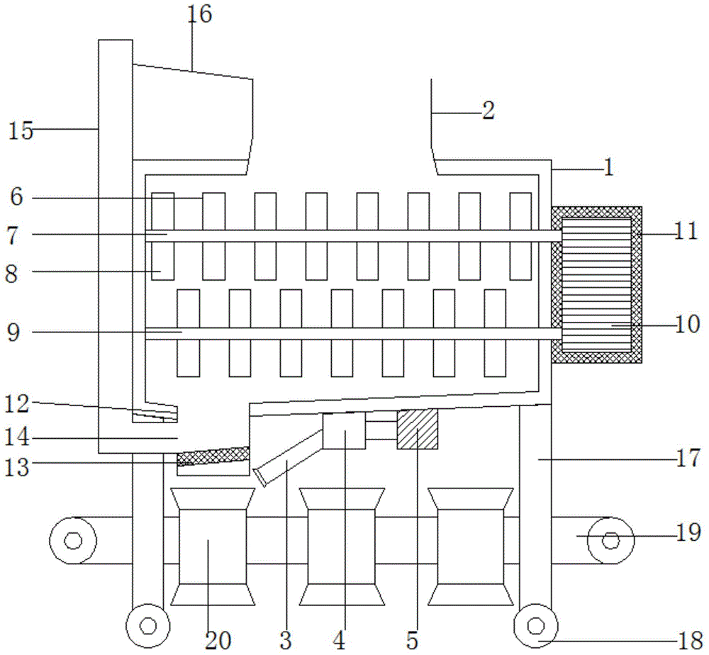 Movable type environment-friendly pulverizer for ceramic production