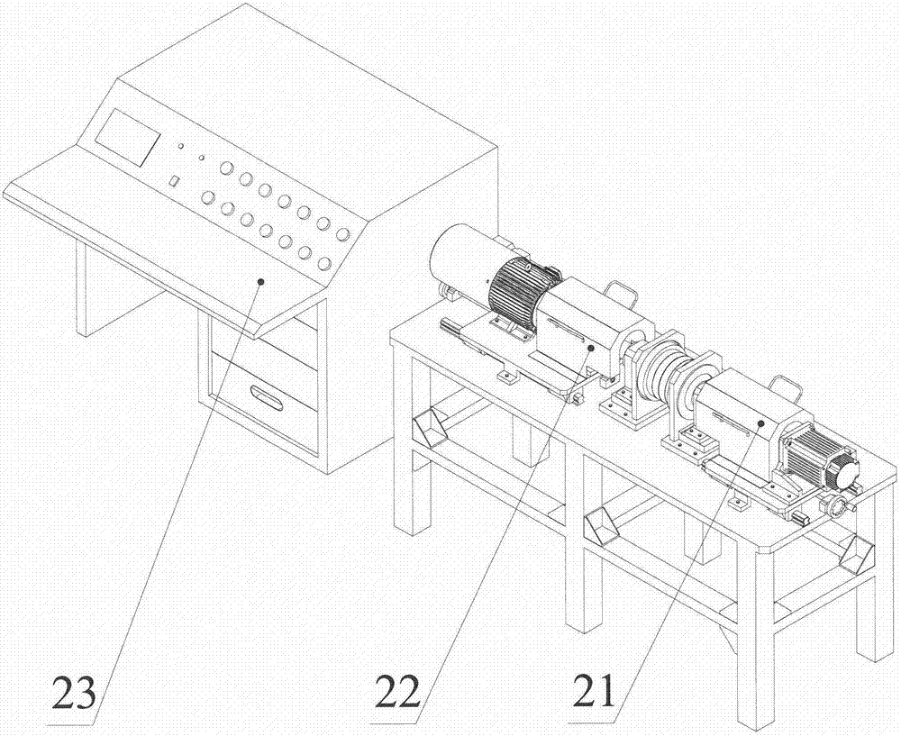 Test bench for high-precision testing of transmission efficiency of RV decelerator