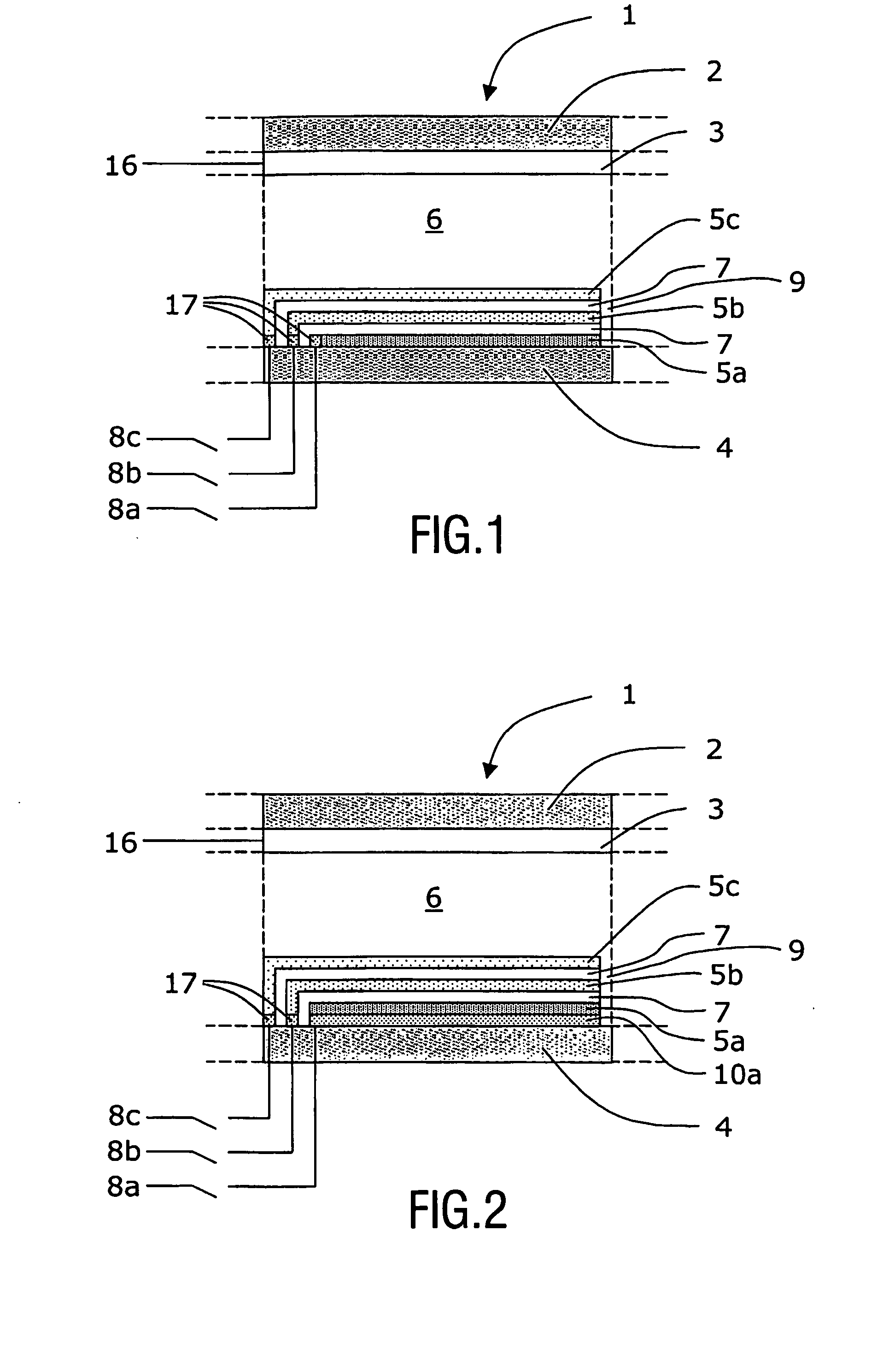 Full-color electrochromic display with stacked in cell monochromic electrochromes