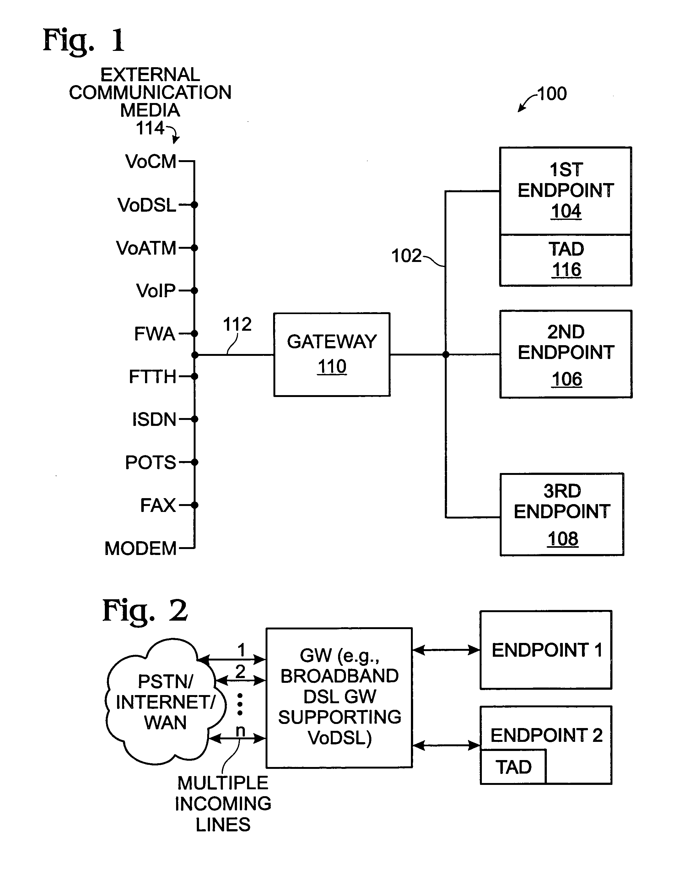 Home network telephone answering system and method for same