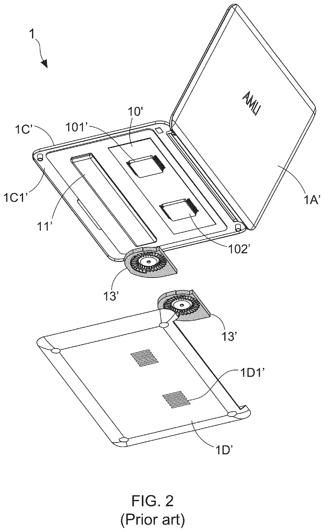 Casing structure with functionality of effective thermal management