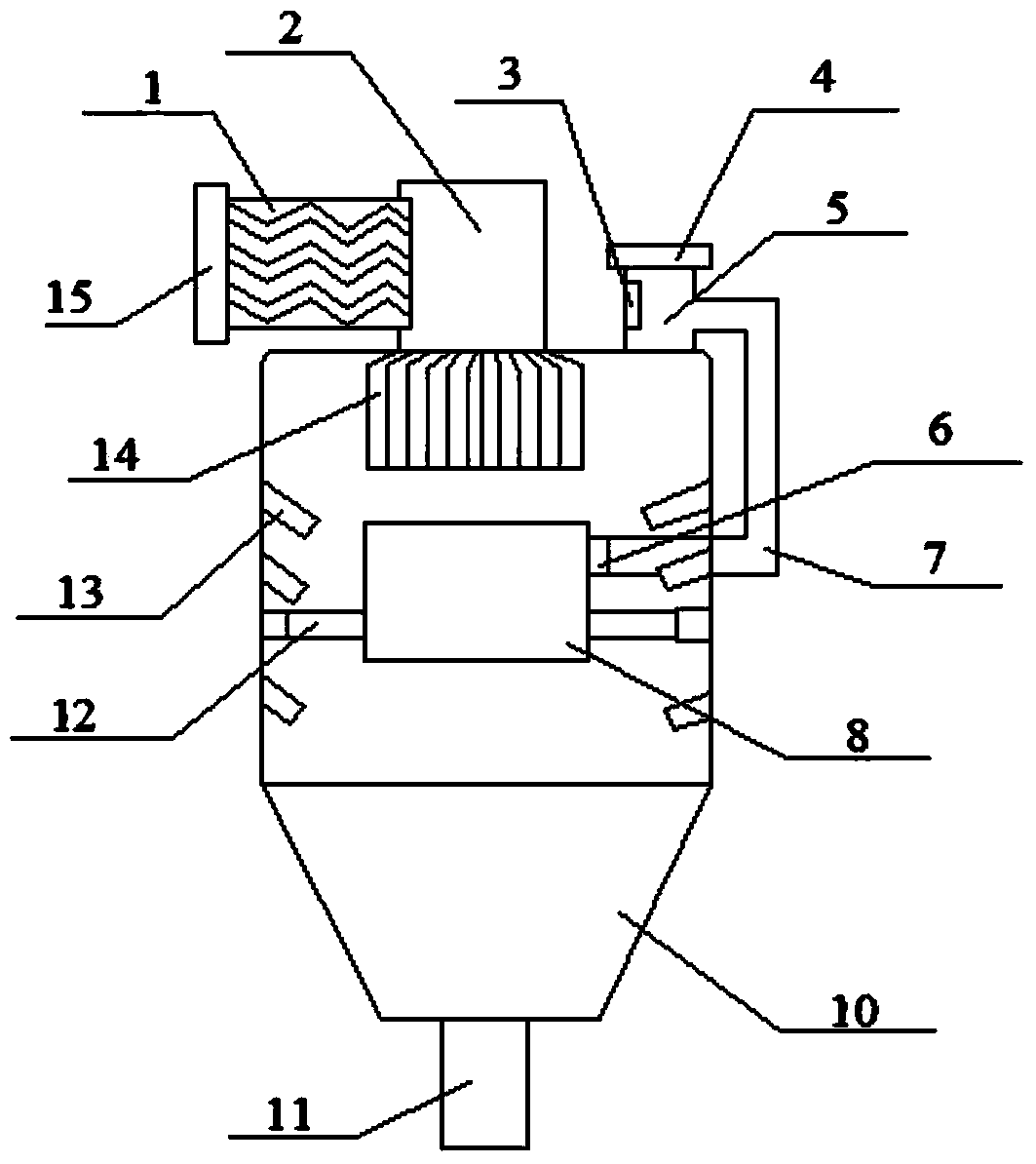 Noise-reduction cyclone dust collector