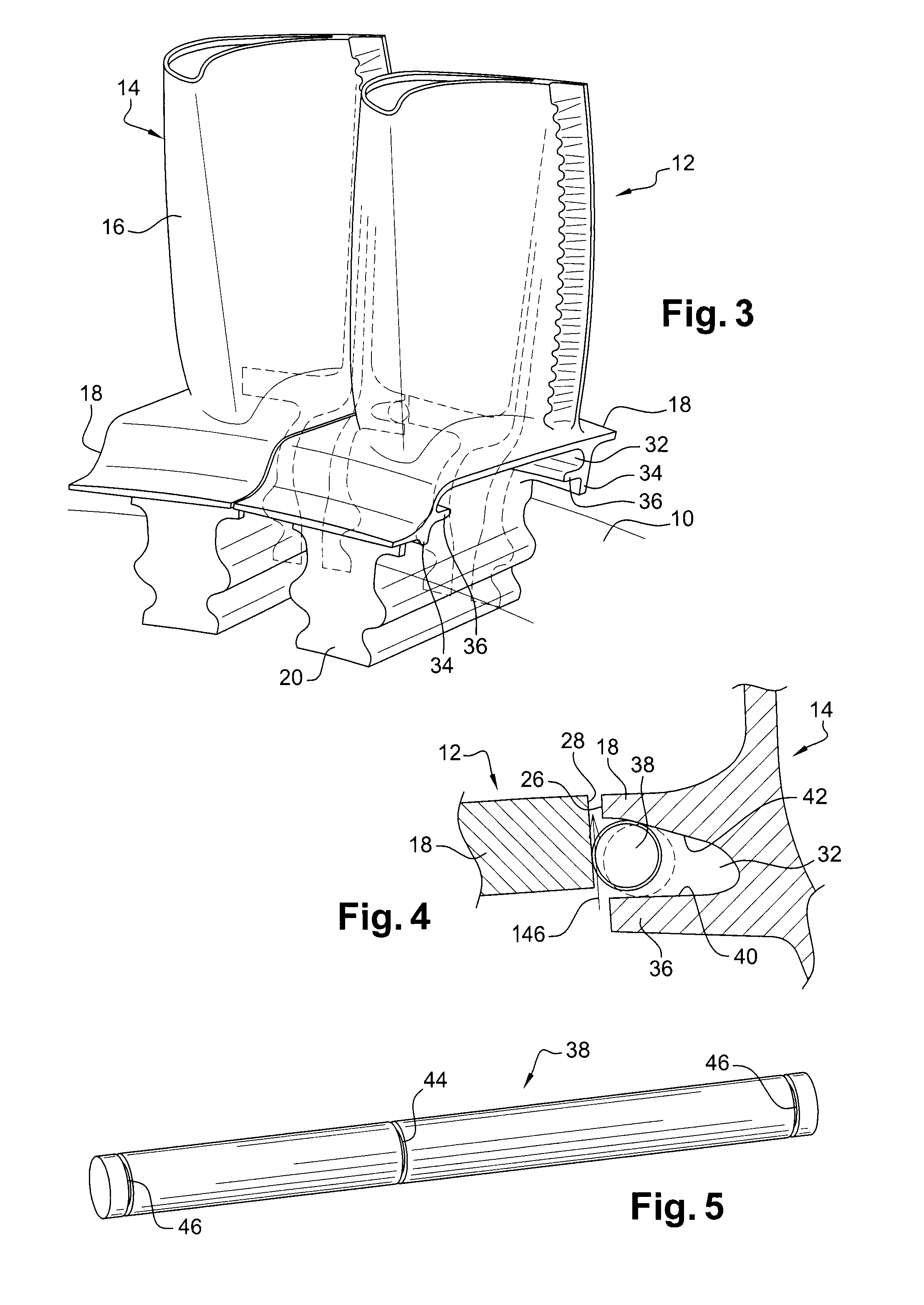 Inter-blade sealing for a turbine or compressor wheel of a turbine engine