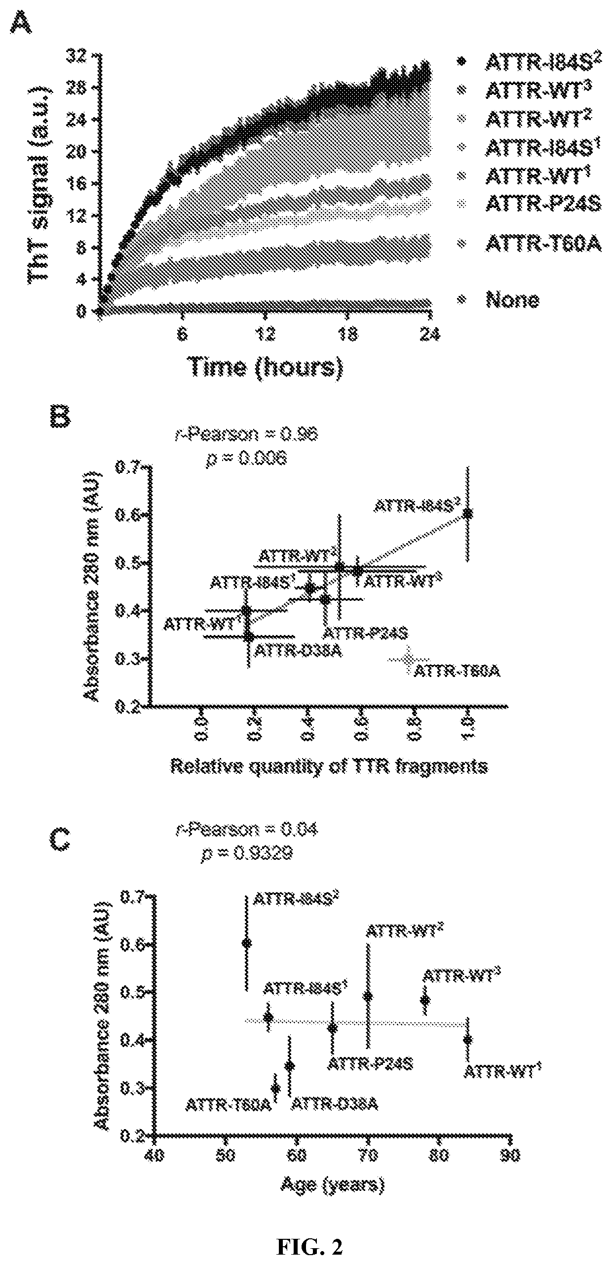 Inhibition of the aggregation of transthyretin by specific binding of peptides to aggregation-driving segments