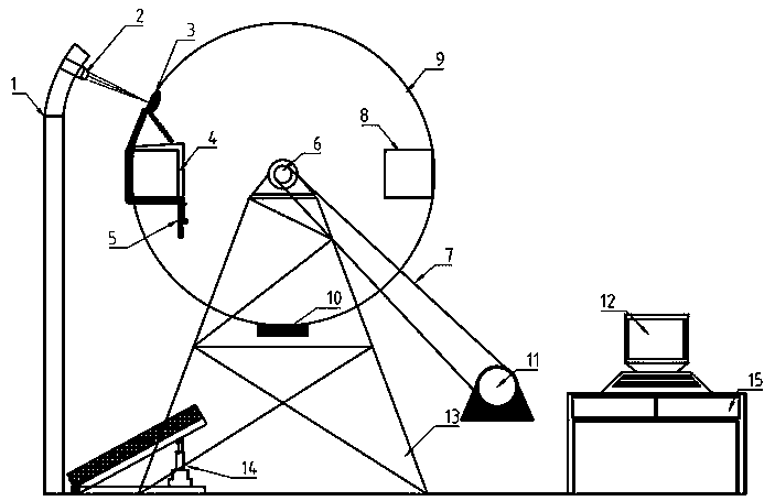 High-speed falling stone collision fragmentation indoor test device