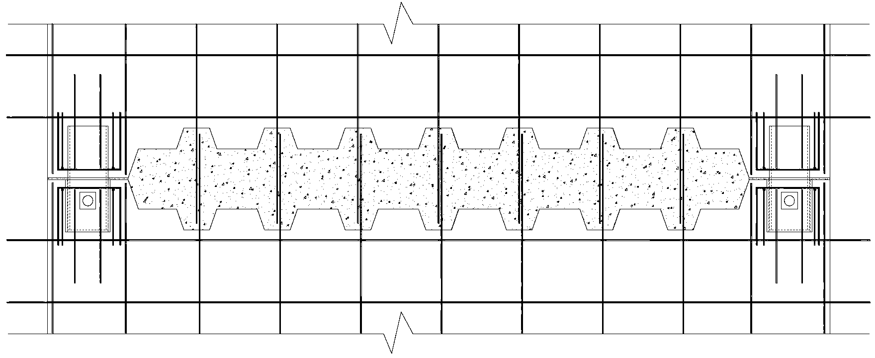 Tooth-groove-type connection structure of upper-layer inner wallboard of assembly-type shear wall and lower-layer inner wallboard of assembly-type shear wall