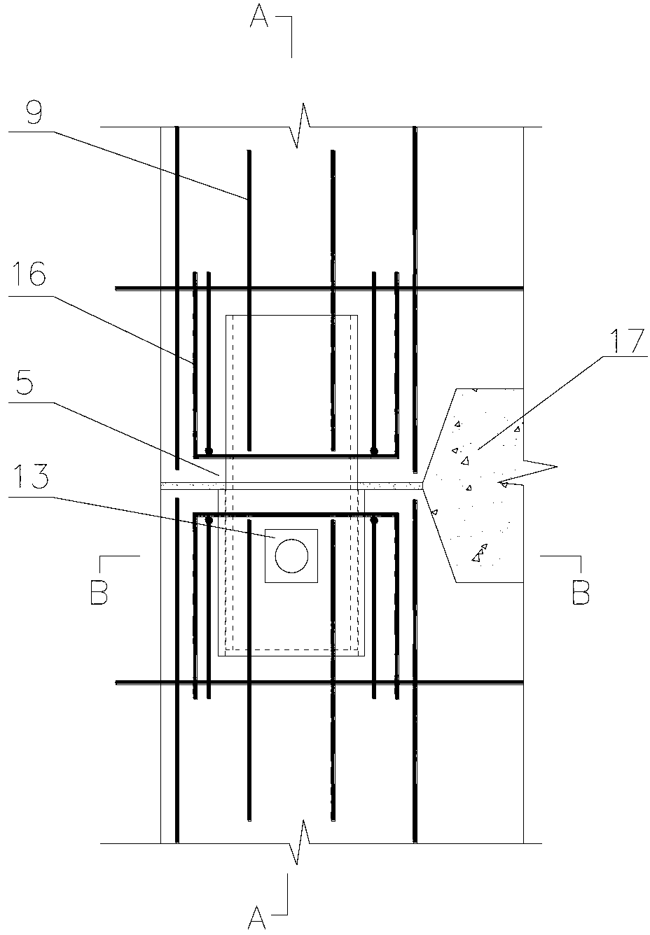 Tooth-groove-type connection structure of upper-layer inner wallboard of assembly-type shear wall and lower-layer inner wallboard of assembly-type shear wall