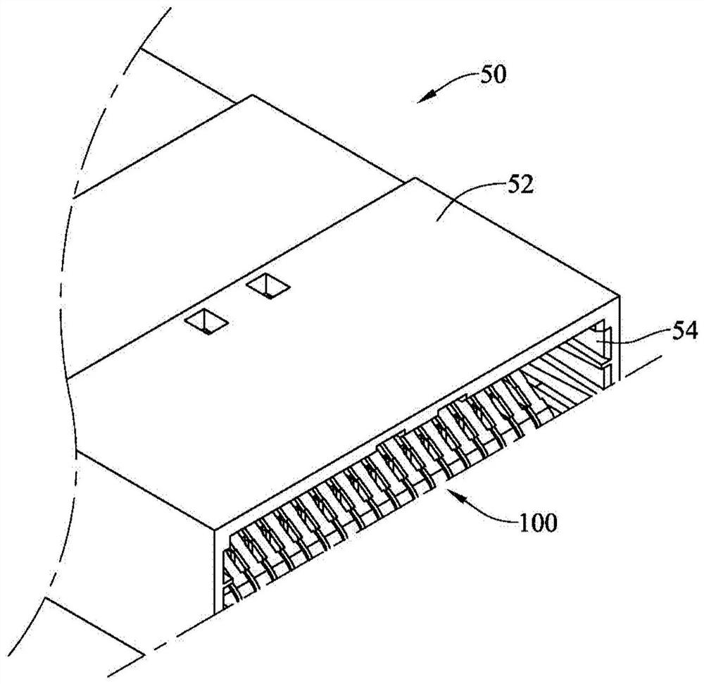 Terminal assembly of electric connector and electric connector structure