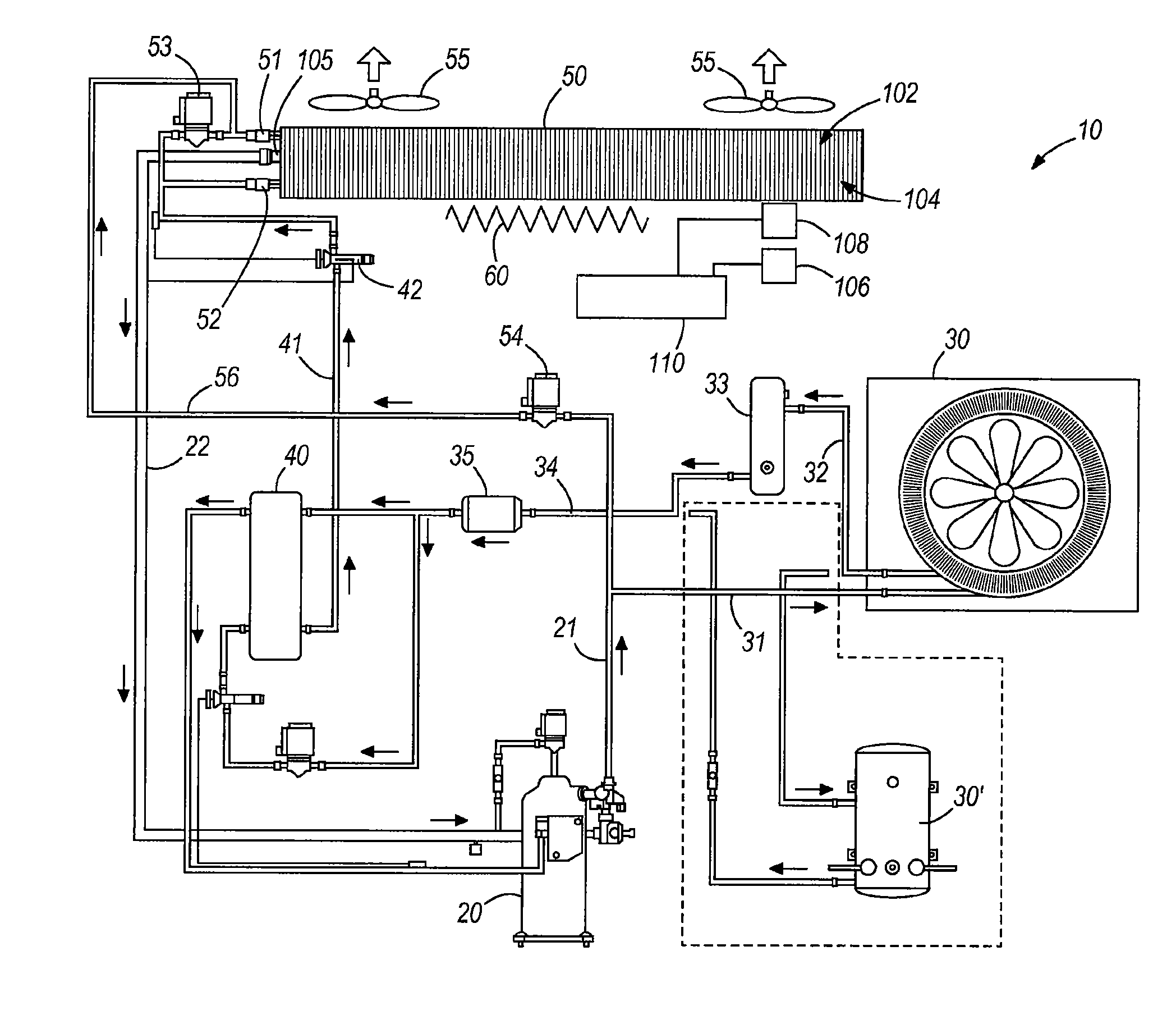 Method for in-service testing a climate control system for a container