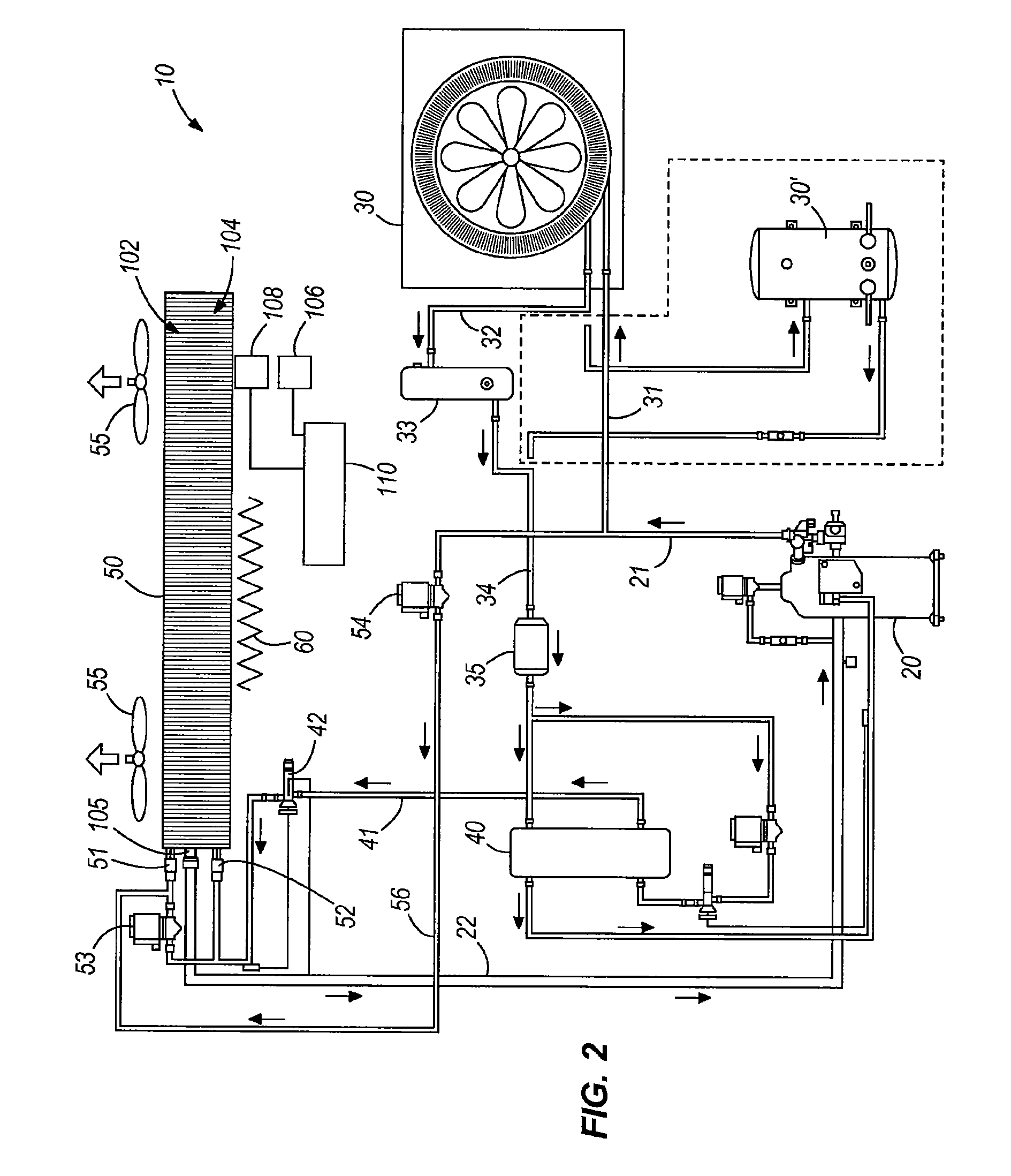 Method for in-service testing a climate control system for a container